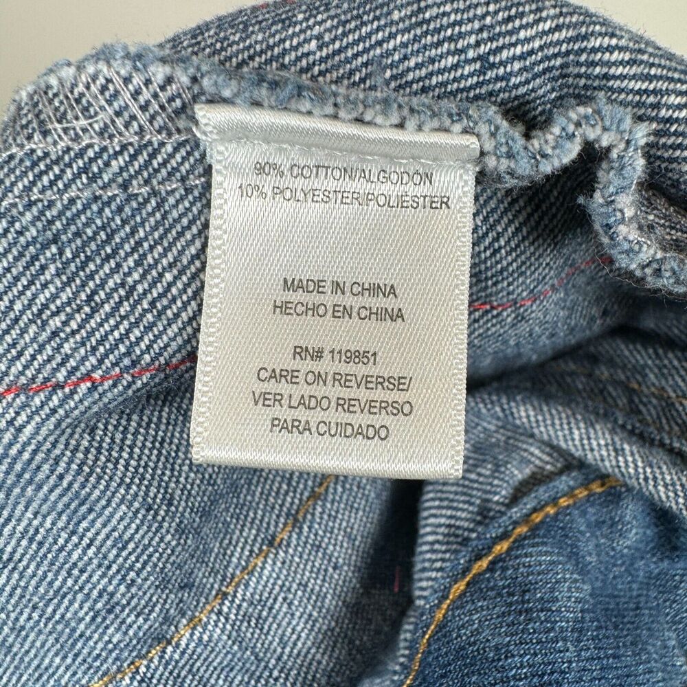 Sugarhigh‎ Jean Skirt Size 28 Rainbow Mini Skirt LGBTQ Pride Denim Distressed - Picture 8 of 10